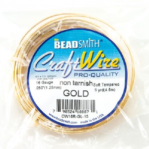 BEADSMITH 金色圓線 16G